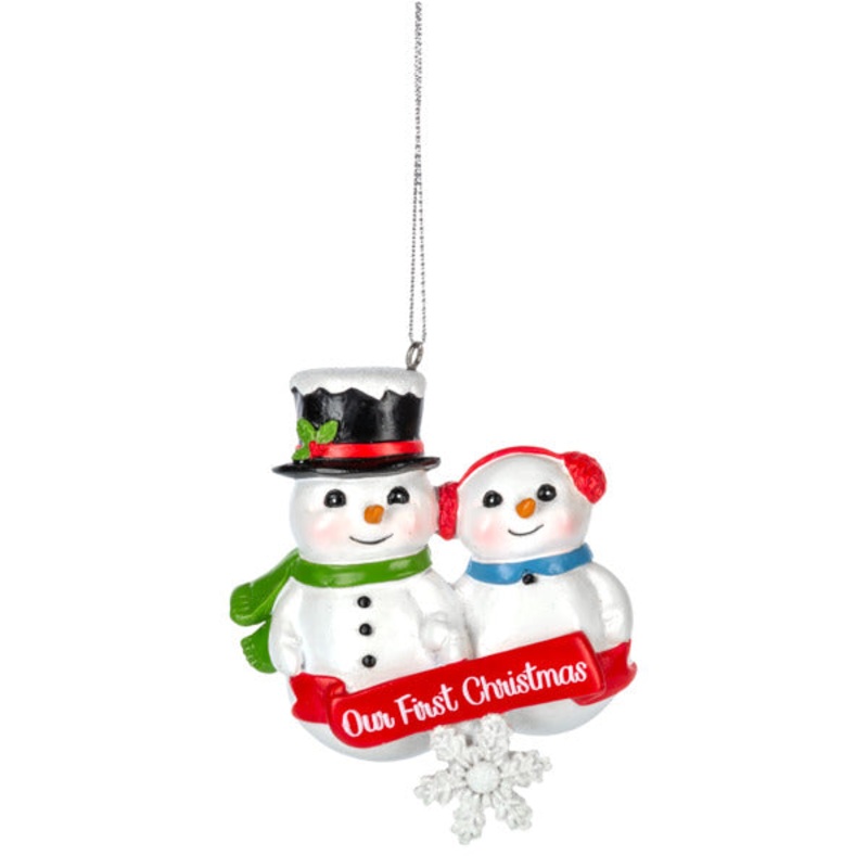 Snow Couple Ornament – Our First Christmas, 3.25