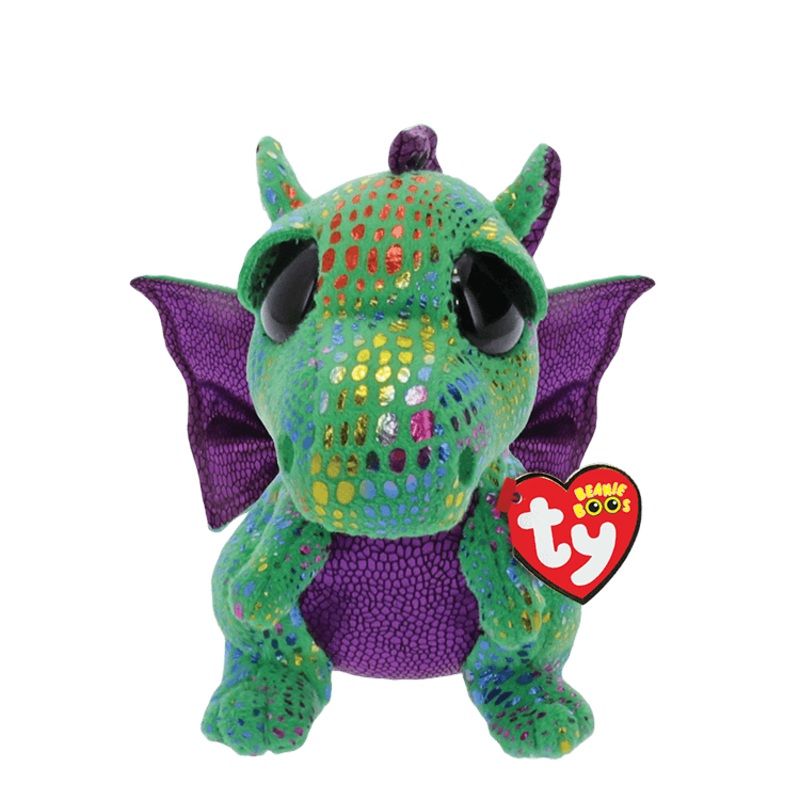Ty Beanie Boos CINDER – Green Dragon (Small, 6)