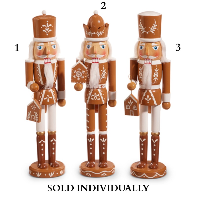 15.5 Gingerbread Nutcracker (3 Styles – Sold individually)