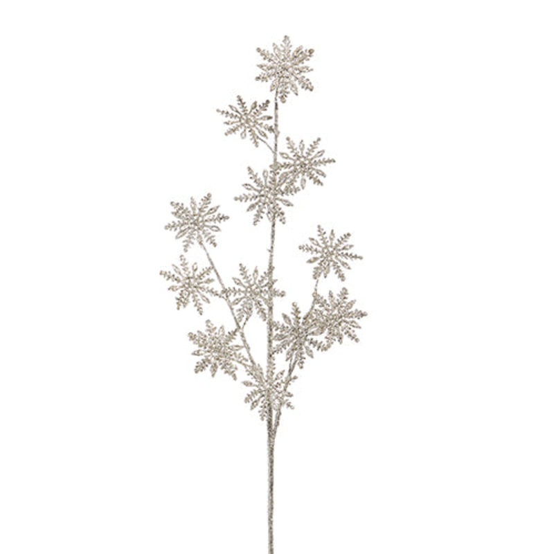30 Glittered Snowflake Spray