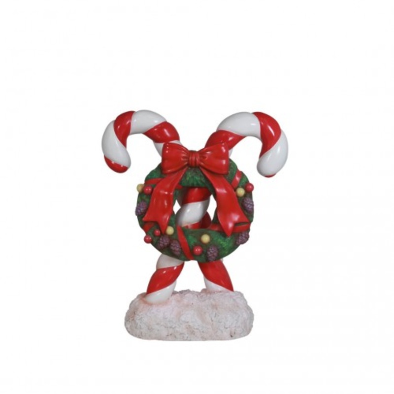 Candy Cane with Wreath|40″|72″