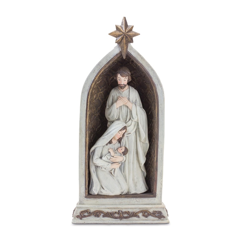 Holy Family in Arch 12.5H Resin
