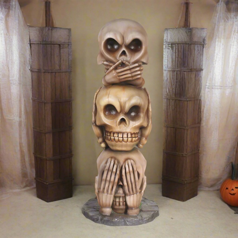 No Speak, Hear, See Skull Pillar