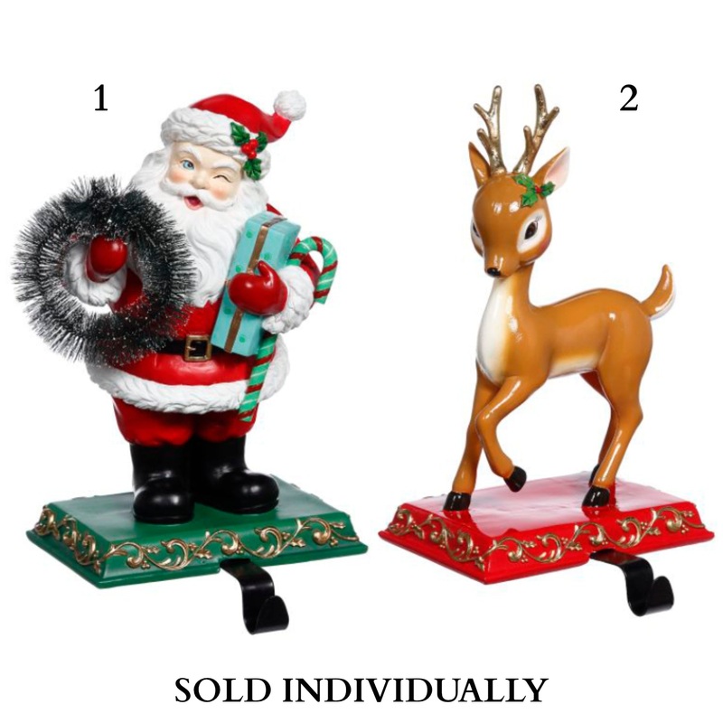 Santa and Deer Stocking Holder, 10-11 (2 Styles – Sold individually)