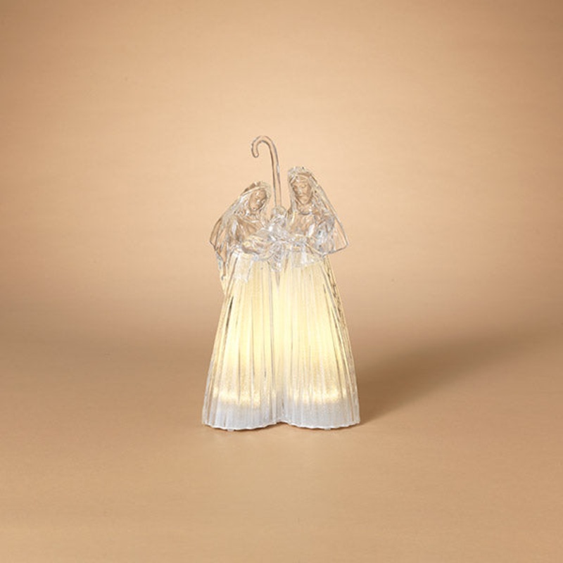 13.8H Battery operated Lighted Musical Acrylic Nativity Figurine