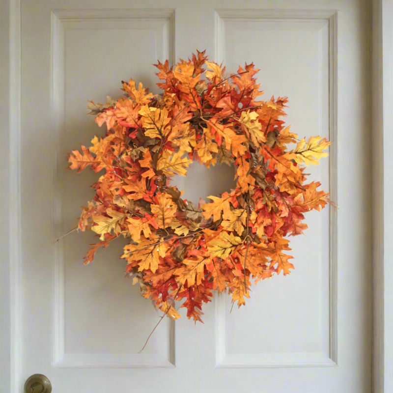 24 Harvest Bounty Oak Leaf Wreath