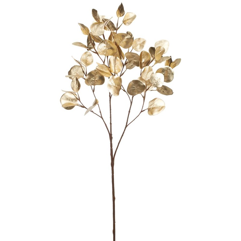 36 Metallic Eucalyptus Leaf Spray (Gold)
