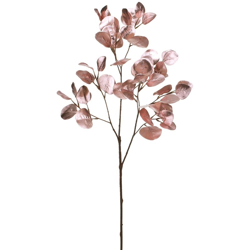 36 Metallic Eucalyptus Leaf Spray (Pink)