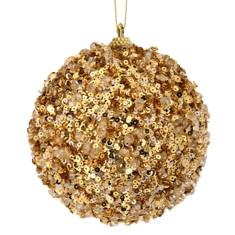 4 Ice/Sequin Ball Ornament