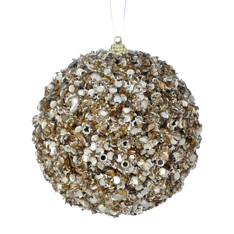 4 Sequins/Acrylic Jewel Ball Ornament
