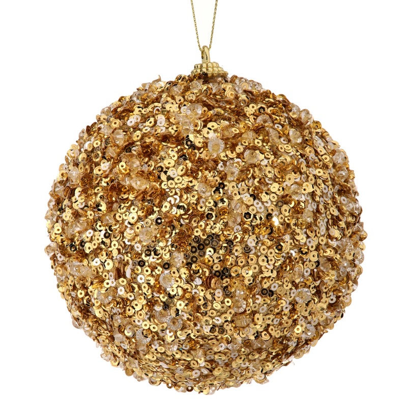 5 Ice/Sequin Ball Ornament
