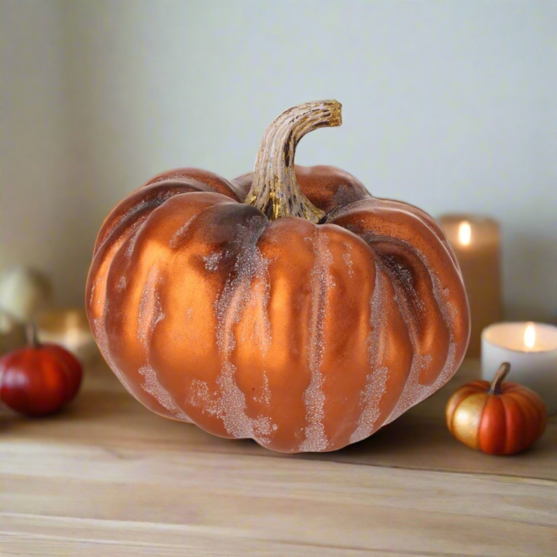 6 Metalic Autumn Latex Pumpkin (Copper)