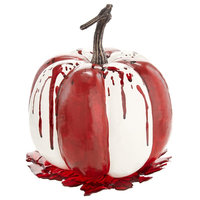 Red & White Pumpkin, 7.5H x 6.25D