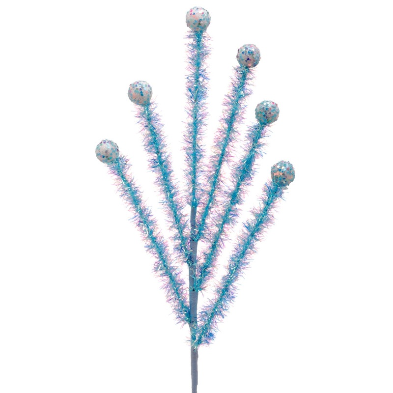 Tinsel And Glitter Ball Spray, 24 (Blue)