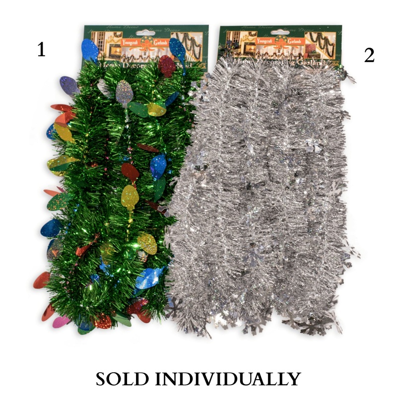 3 x 10 Die Cut Garland (2 Styles – Snowflake or Bulb)