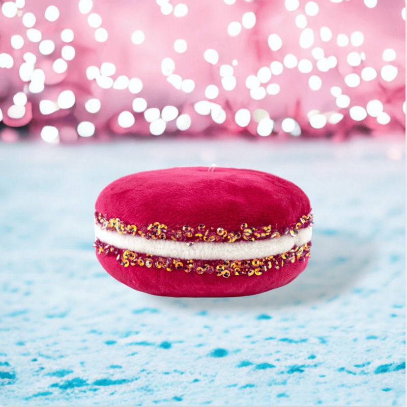 4 Small Fuchsia Macaron Ornament