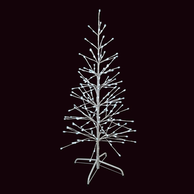 LED Birch Tree, 224 Lights, 4′ (Pure White Twinkle)