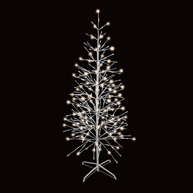 LED Birch Tree, 360 Lights, 5.5′ (Champagne Twinkle)