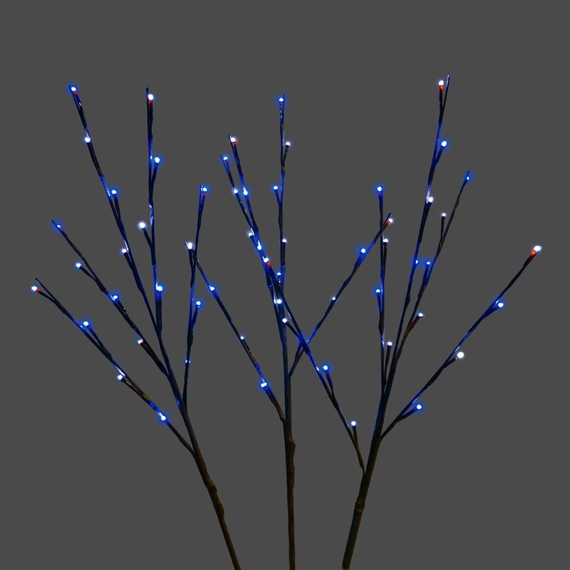 LED Frozen Twig Light Stems, 60 Lights, 32 (Set of 3)