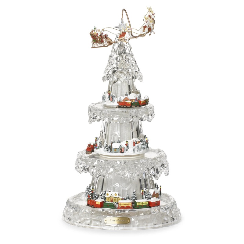 Lighted Musical 4-Layer Merry Christmas Tabletop Decoration, 18.5