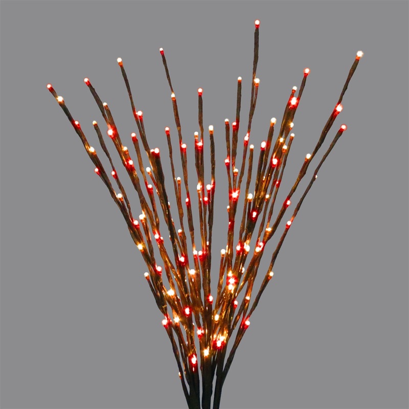 Red & Warm White Light Burst, 140 Lights, 36 (Brown Tape)