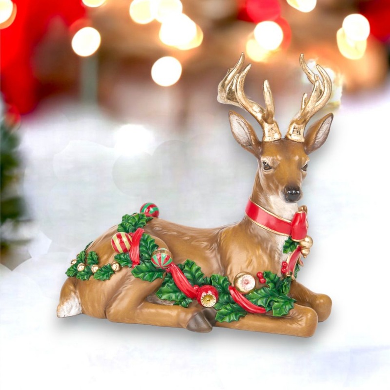 11 Deer w/Bauble Garland