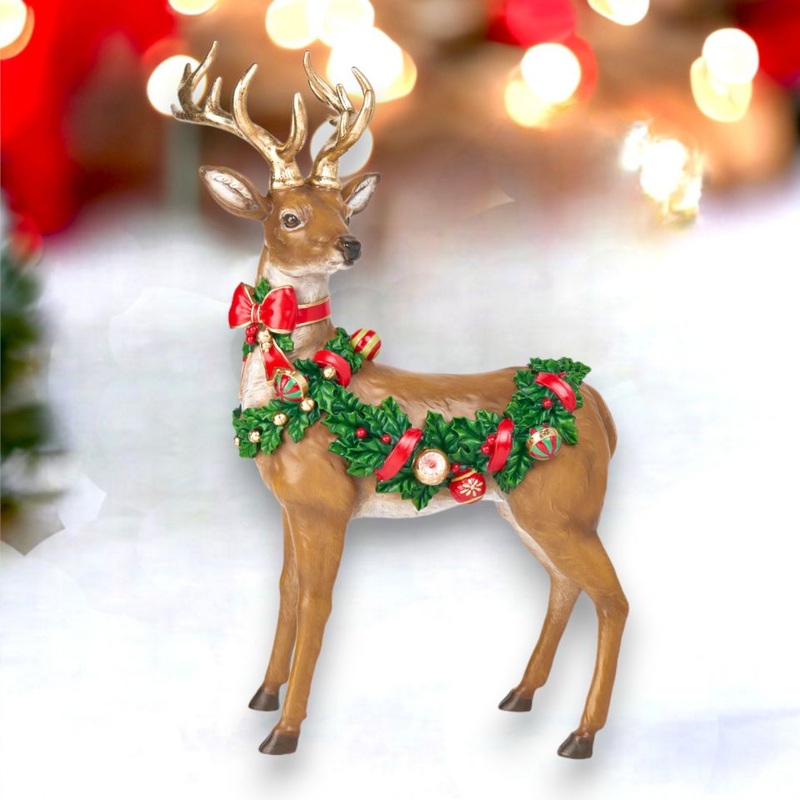 16 Deer w/Bauble Garland