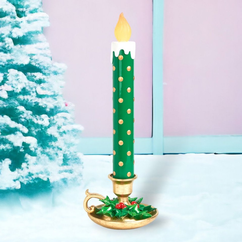 20 Green LED Candle Stick