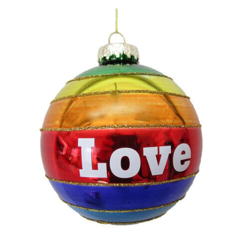 Rainbow Love Ball Ornament