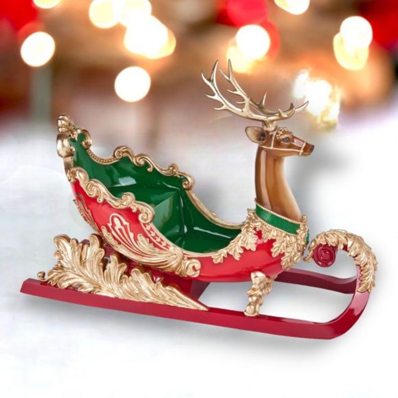 Reindeer Sleigh Figurine, 28