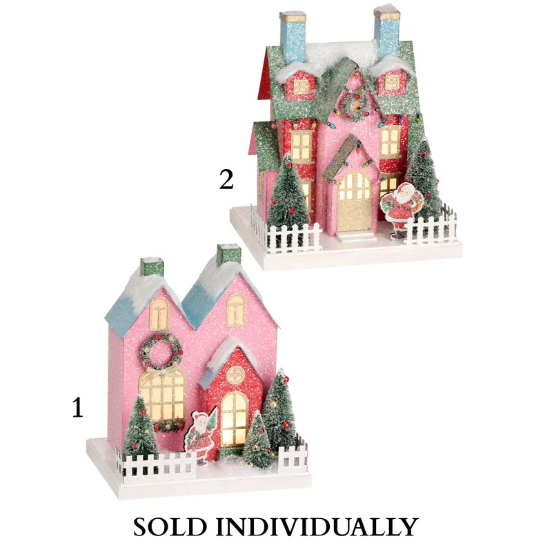 10 LED Cardboard Village House (2 styles – sold individually)
