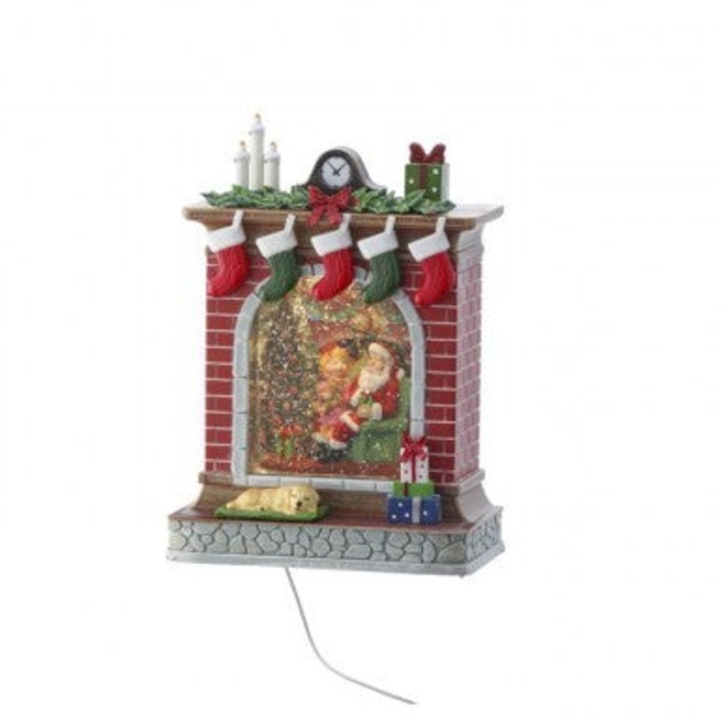 10 LED Fireplace Water Globe (Battery operated w/Timer)