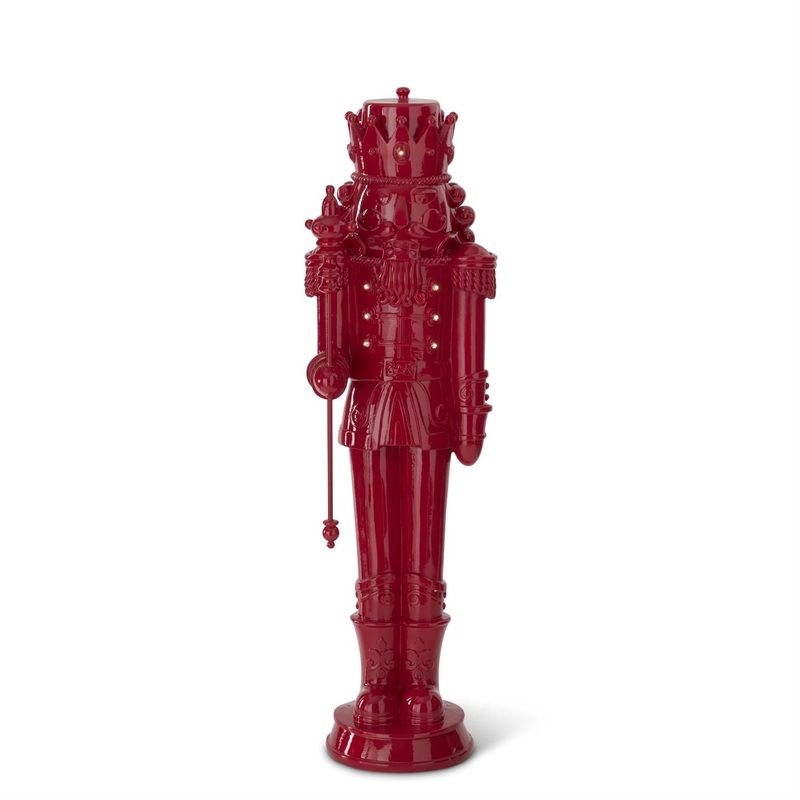 26.25 Red Resin LED Nutcracker Soldier