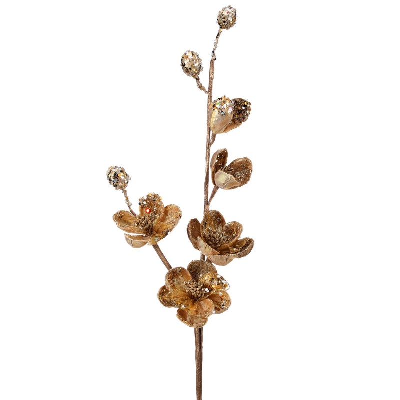 35 Crystal Encrusted Magnolia Stem