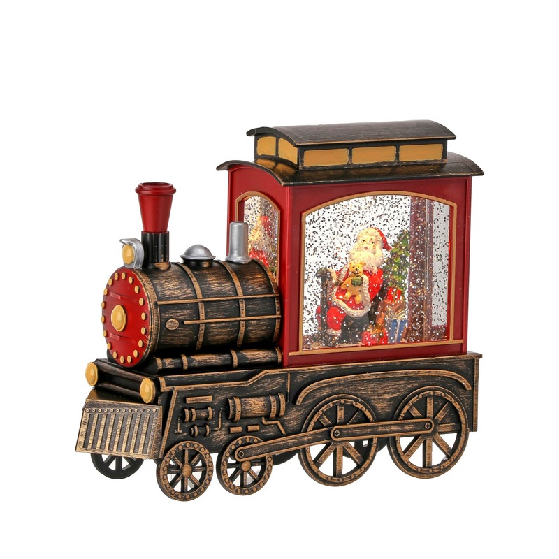 9 LED Santa Train Water Globe