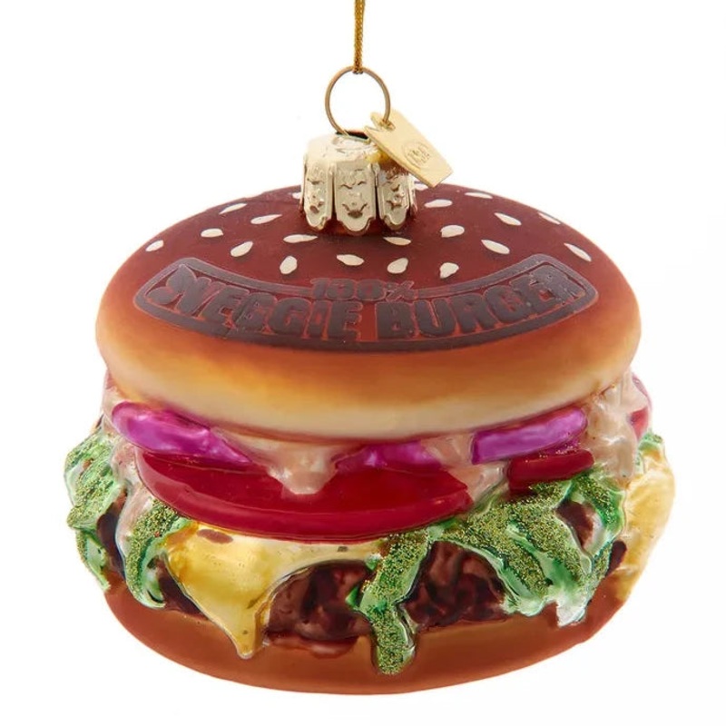 Noble Gems Glass Veggie Burger Ornament