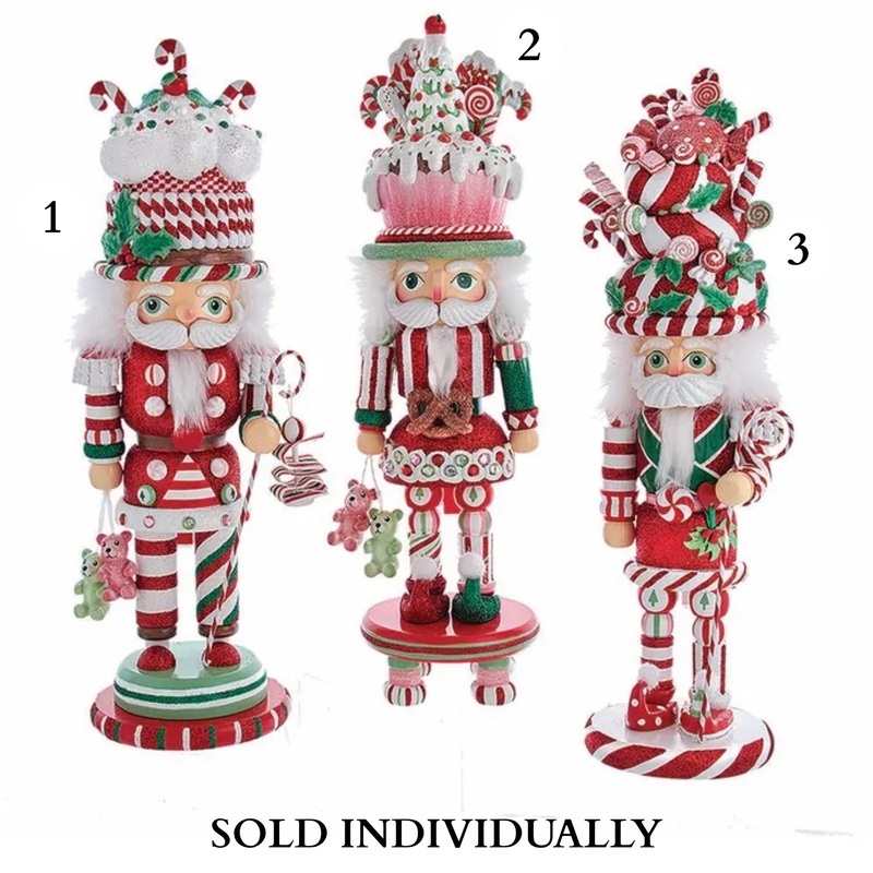 18 Hollywood Nutcrackers Candy and Cake Hat Nutcracker (3 Styles  Sold individually)