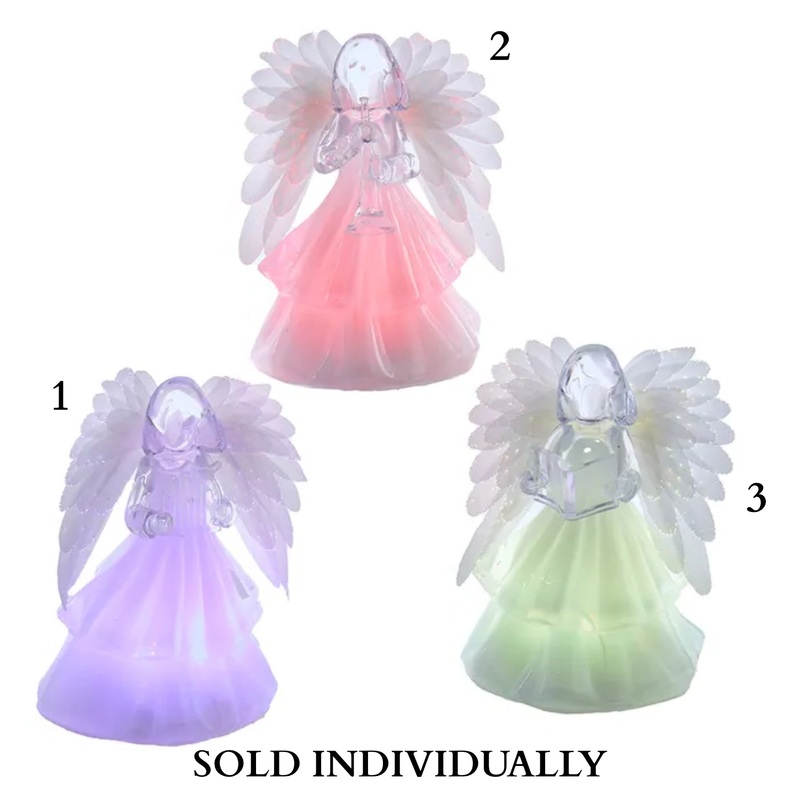 6 Battery Operated Fiber Optic RGB Angels (3 Styles  Sold individually)