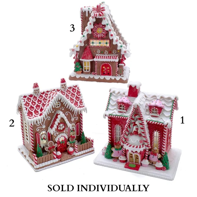 Battery-Operated LED Gingerbread Houses (3 Styles  Sold individually)