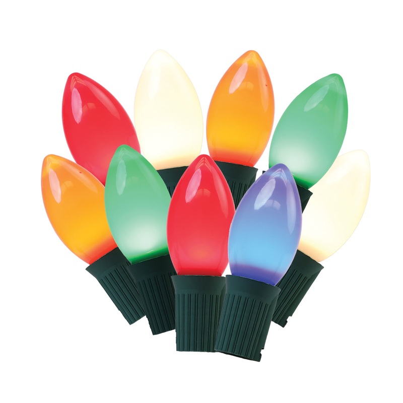 Classic LED Retro Fit Ceramic Multicolor Light Set – 12 Spacing (C9, 25L)