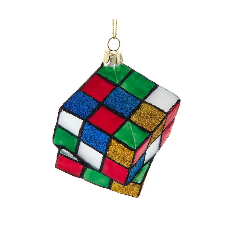 Noble Gems Glass Puzzle Cube Ornament