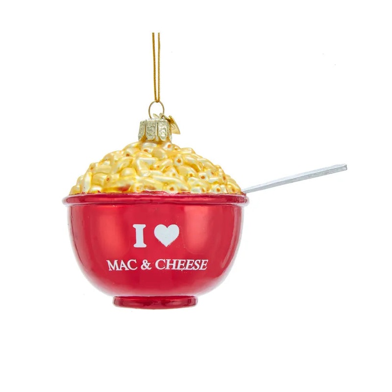 Noble Gems I Love Mac & Cheese Glass Ornament