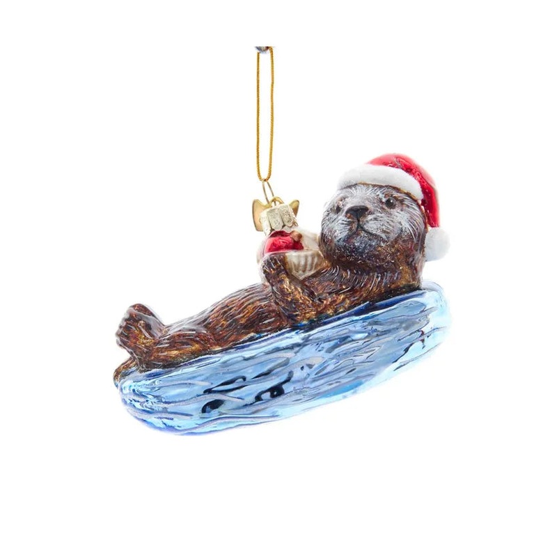 Noble Gems Sea Otter Glass Ornament