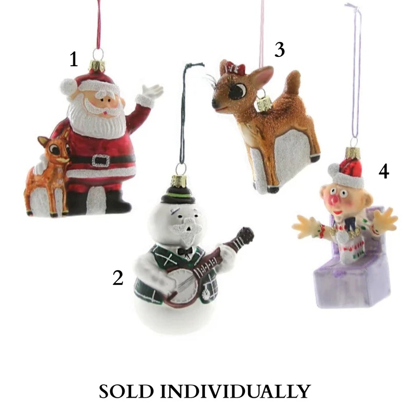 Retro Rudolph Character Ornament, 3.5-4 (4 styles – sold individually)