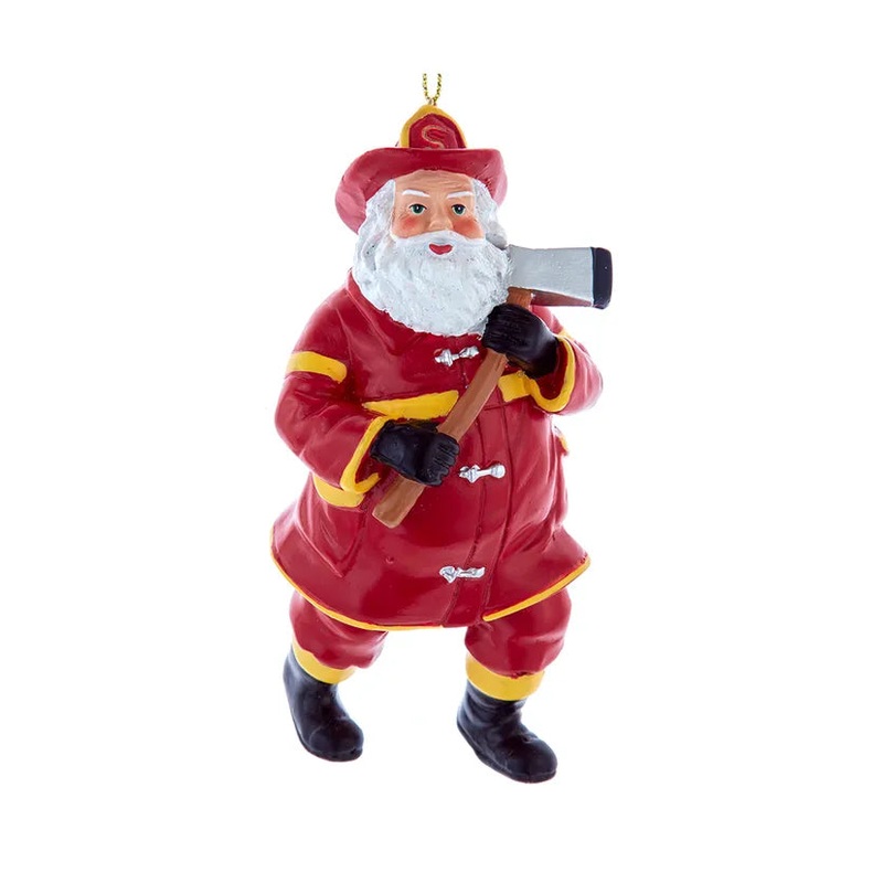 Santa Fireman Ornament