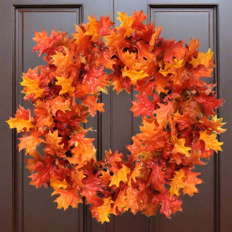 30 Oak Leaf Wreath, Orange