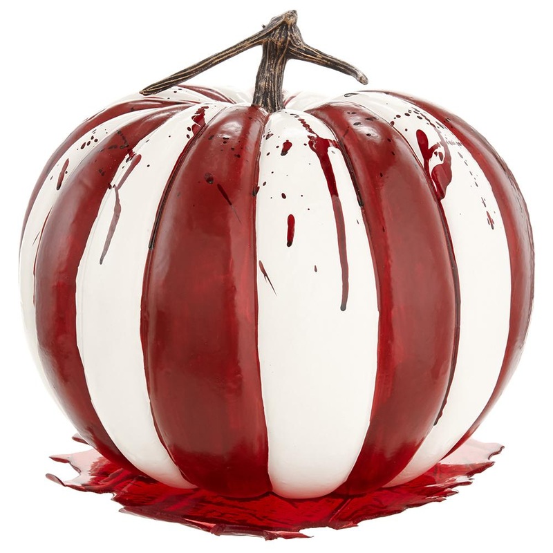 Red & White Pumpkin, 11H x 11D