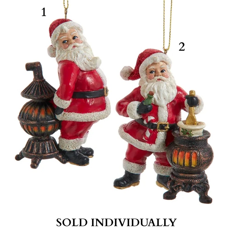 Traditional Nostalgic Santa With Stove Ornaments (2 Styles  Sold individually)