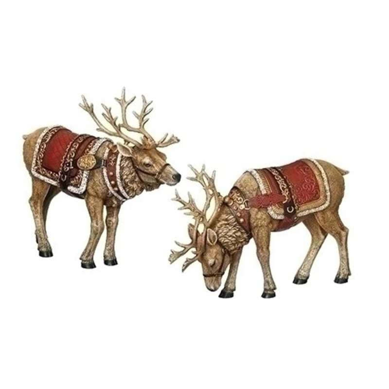12 Majestic Deer W/ Red Saddle (2 Styles – Sold individually)