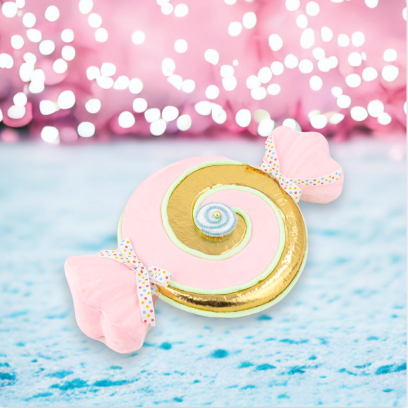 17 Pink/Gold Swirl Candy Wrapper